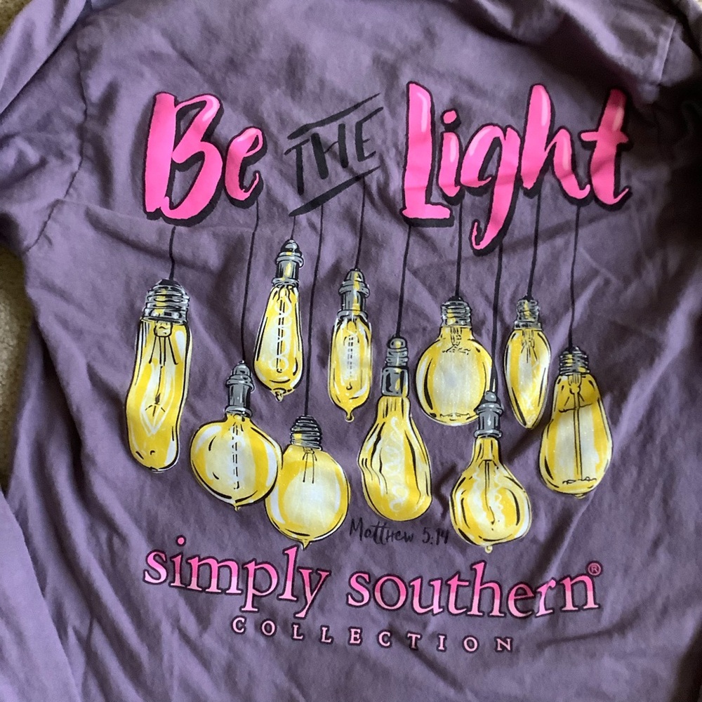 Simply Southern Be the Light Matthew T Shirt Small Inspirational